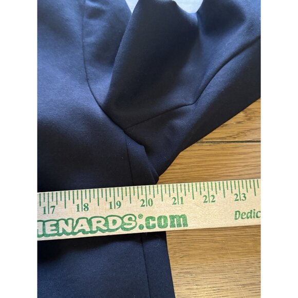 Spanx Perfect Collarless Blazer Black Ponte Knit Jacket Oversized Women’s Size M - Picture 4 of 16